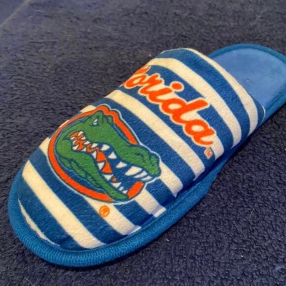 Forever University Of Florida Gators Women's LG Striped Logo Scuff Slippers - Picture 2 of 6